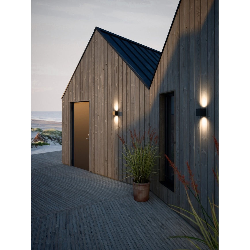 Nordlux - Aplique de parede exterior LED CANTO 2xLED/6W/230V IP44 preto