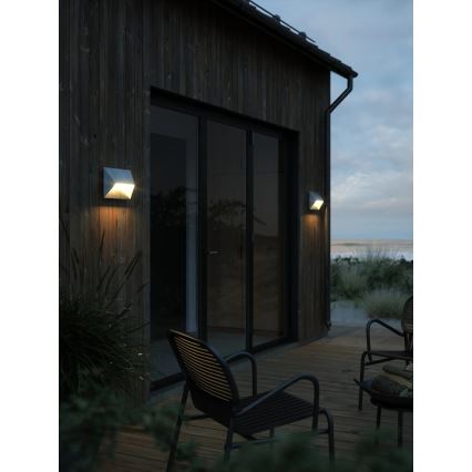 Nordlux - Aplique de parede exterior PONTIO 2xGU10/25W/230V IP54 prateado