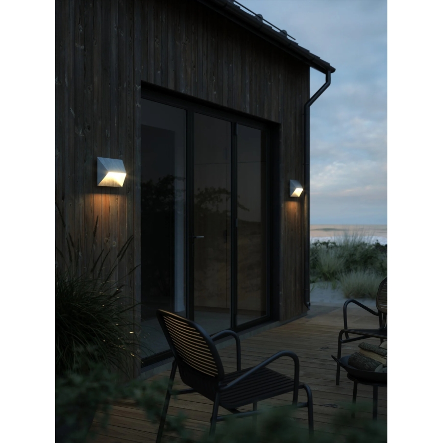 Nordlux - Aplique de parede exterior PONTIO 2xGU10/25W/230V IP54 prateado