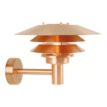 Nordlux - Aplique de parede exterior VENO 1xE27/60W/230V IP54, acabamento em cobre