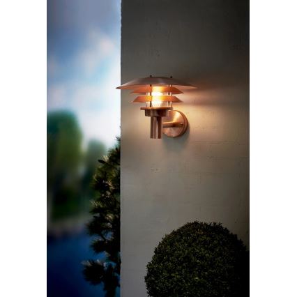 Nordlux - Aplique de parede exterior VENO 1xE27/60W/230V IP54, acabamento em cobre