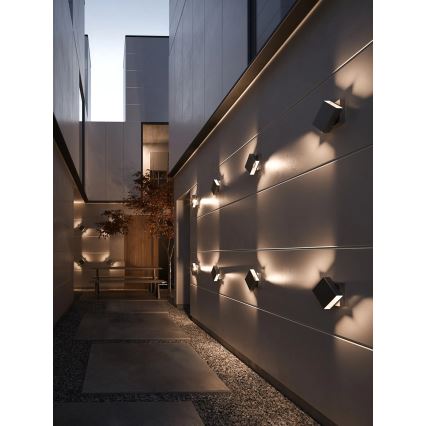 Nordlux - LED regulável, aplique de parede exterior TURN LED/13,8W/230V IP54 preto