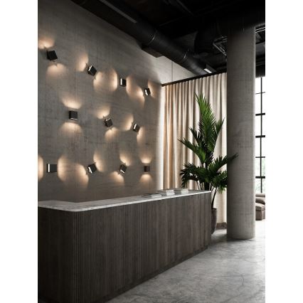 Nordlux - LED regulável, aplique de parede exterior TURN LED/13,8W/230V IP54 preto
