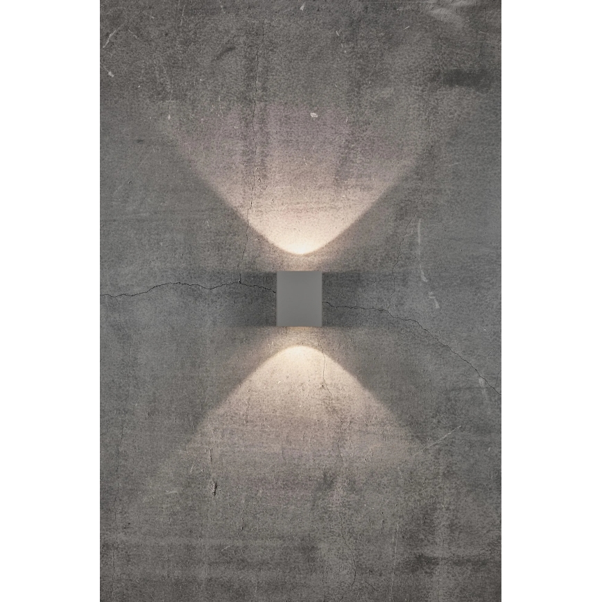 Nordlux - Aplique de parede LED exterior CANTO 2xLED/5W/230V IP44 cinzento