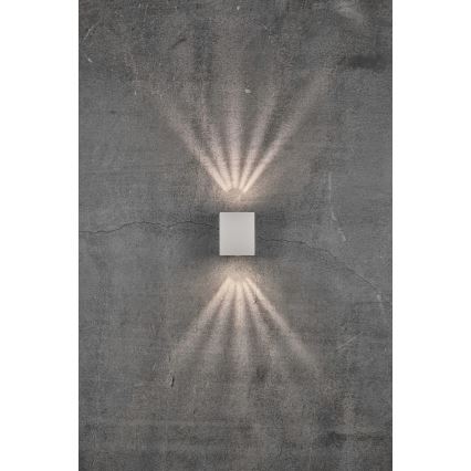 Nordlux - Aplique de parede LED para exterior CANTO 2xLED/6W/230V IP44 branco