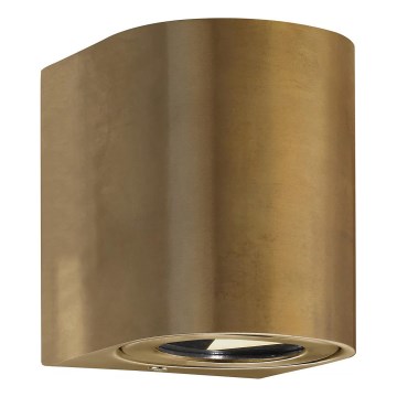 Nordlux - Aplique de parede LED para exterior CANTO 2xLED/6W/230V IP44 latão