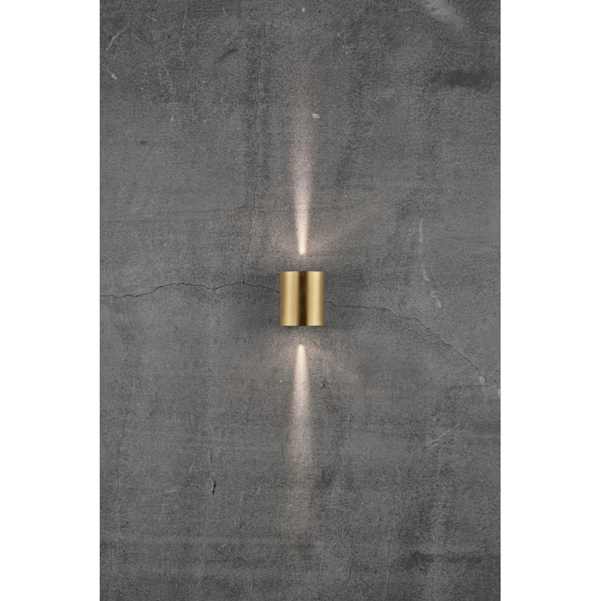 Nordlux - Aplique de parede LED para exterior CANTO 2xLED/6W/230V IP44 latão