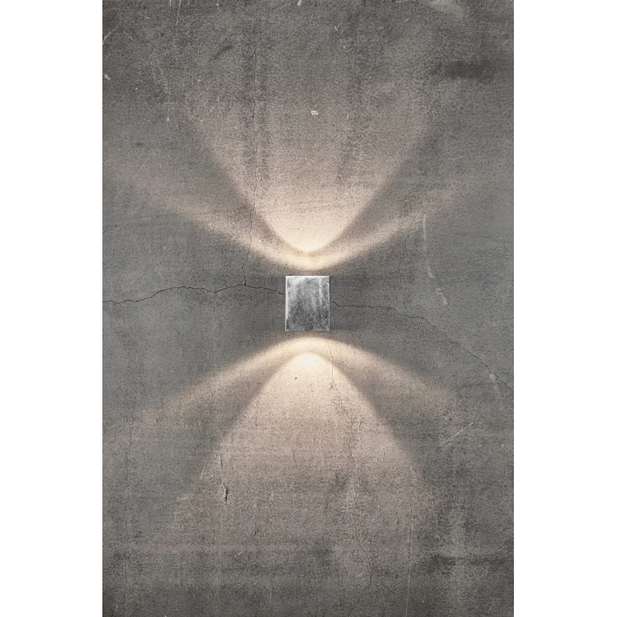 Nordlux - Aplique de parede LED para exterior CANTO 2xLED/6W/230V IP44 prateado