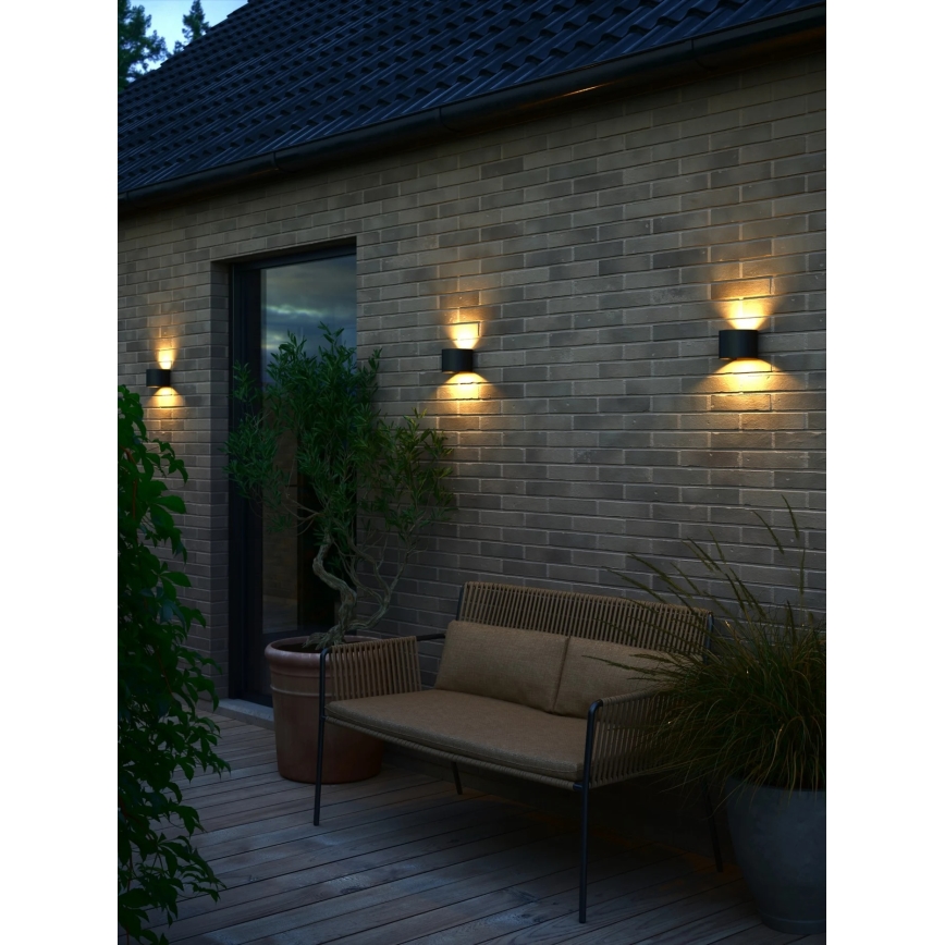 Nordlux - Aplique de parede LED para exterior MILDA LED/4,9W/230V IP44 preto