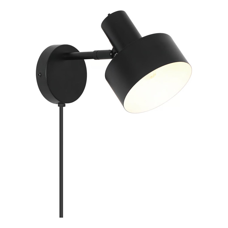 Nordlux - Aplique de parede MATIS 1xE27/15W/230V preto