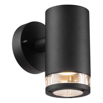 Nordlux - Aplique de parede para exterior BIRK 1xGU10/28W/230V IP44 preto