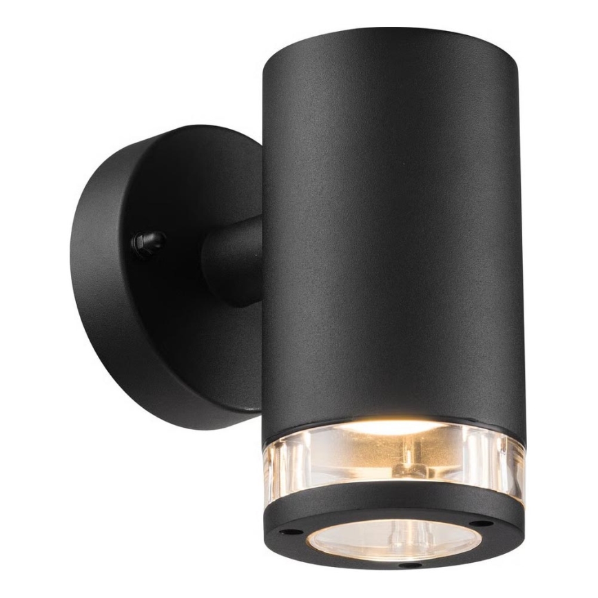 Nordlux - Aplique de parede para exterior BIRK 1xGU10/28W/230V IP44 preto