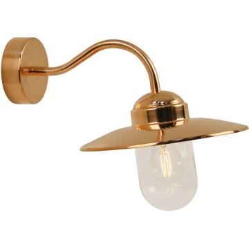 Nordlux - Aplique de parede para exterior LUXEMBOURG 1xE27/60W/230V IP54, acabamento em cobre
