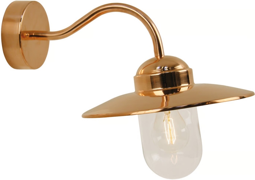 Nordlux - Aplique de parede para exterior LUXEMBOURG 1xE27/60W/230V IP54, acabamento em cobre