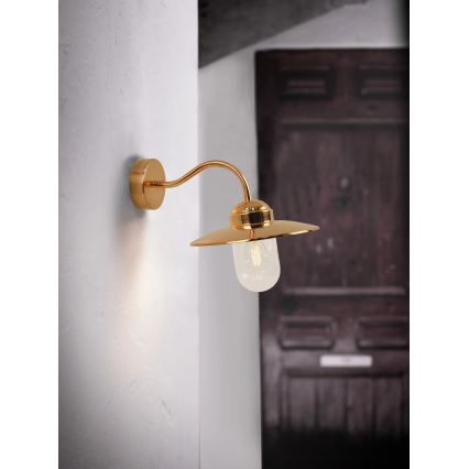 Nordlux - Aplique de parede para exterior LUXEMBOURG 1xE27/60W/230V IP54, acabamento em cobre