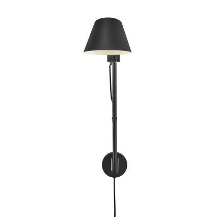 Nordlux - Aplique de parede STAY 1xE27/60W/230V preto