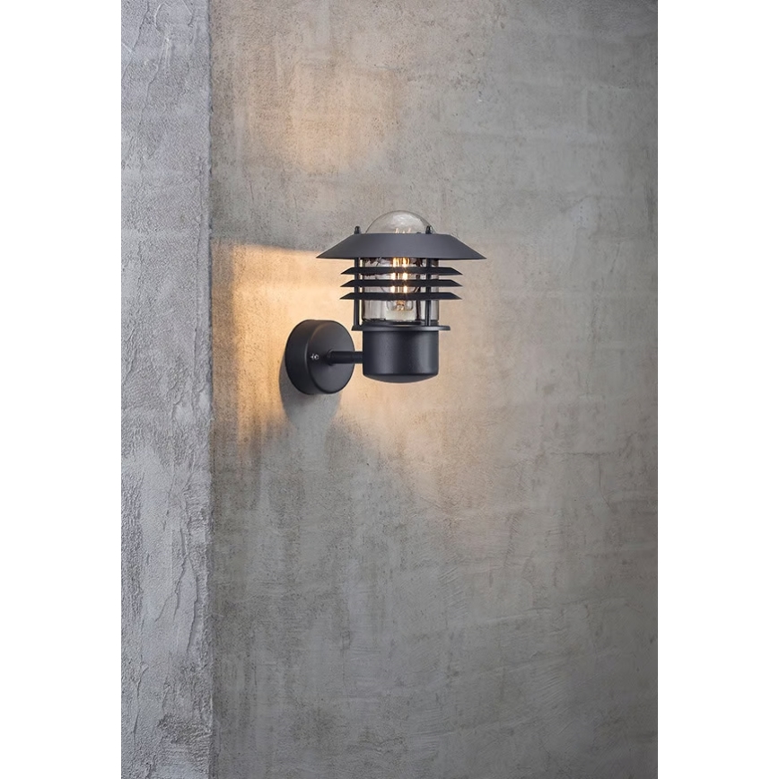 Nordlux - Arandela exterior VEJERS 1xE27/60W/230V IP54 preta