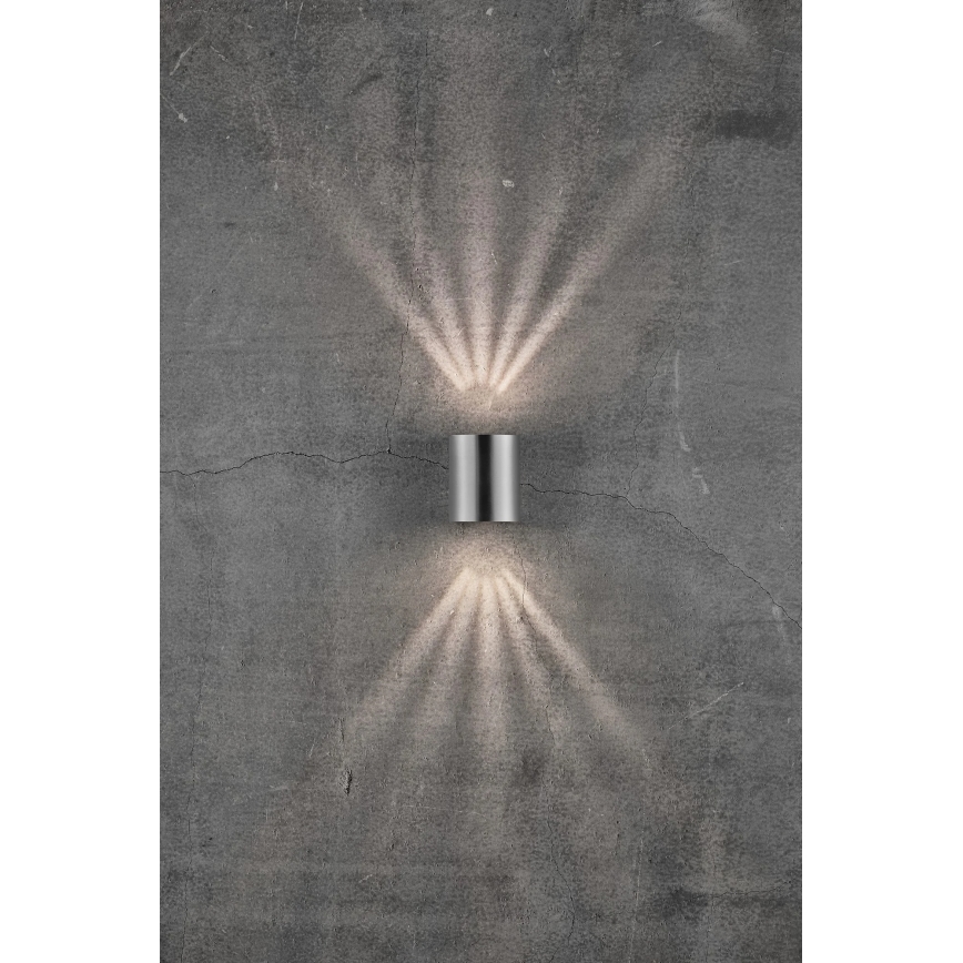 Nordlux - Arandela LED exterior CANTO 2xLED/6W/230V IP44 em aço inoxidável