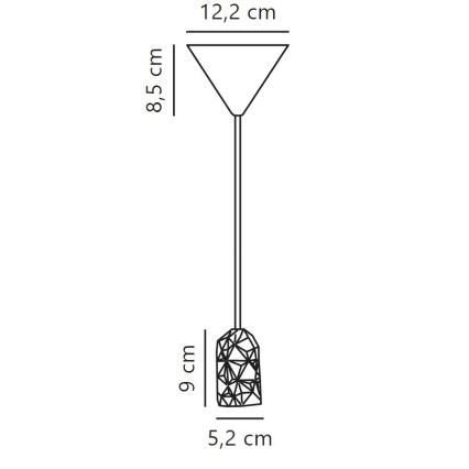 Nordlux - Cabo de carregamento HANG 1xE27/40W/230V branco