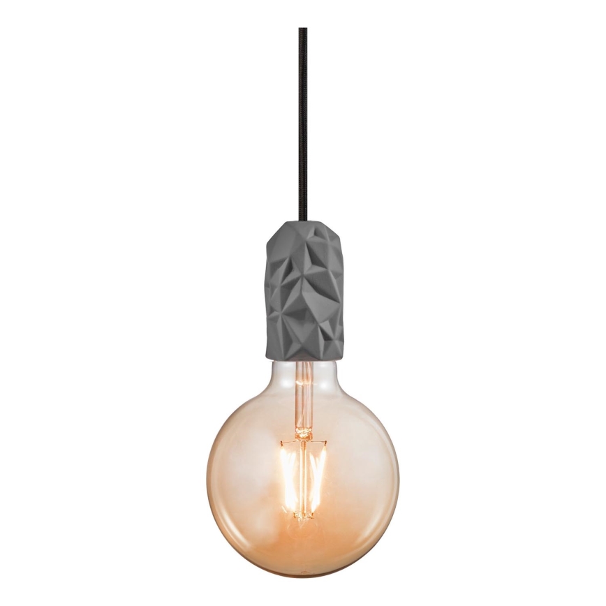 Nordlux - Cabo de carregamento HANG 1xE27/40W/230V cinzento/preto