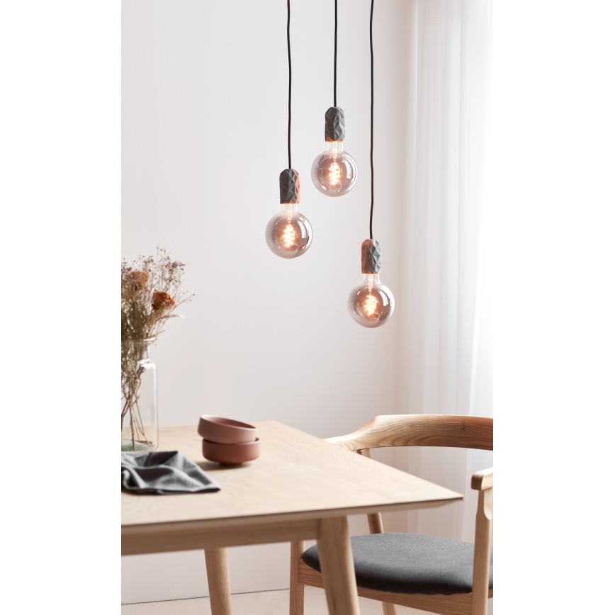 Nordlux - Cabo de carregamento HANG 1xE27/40W/230V cinzento/preto