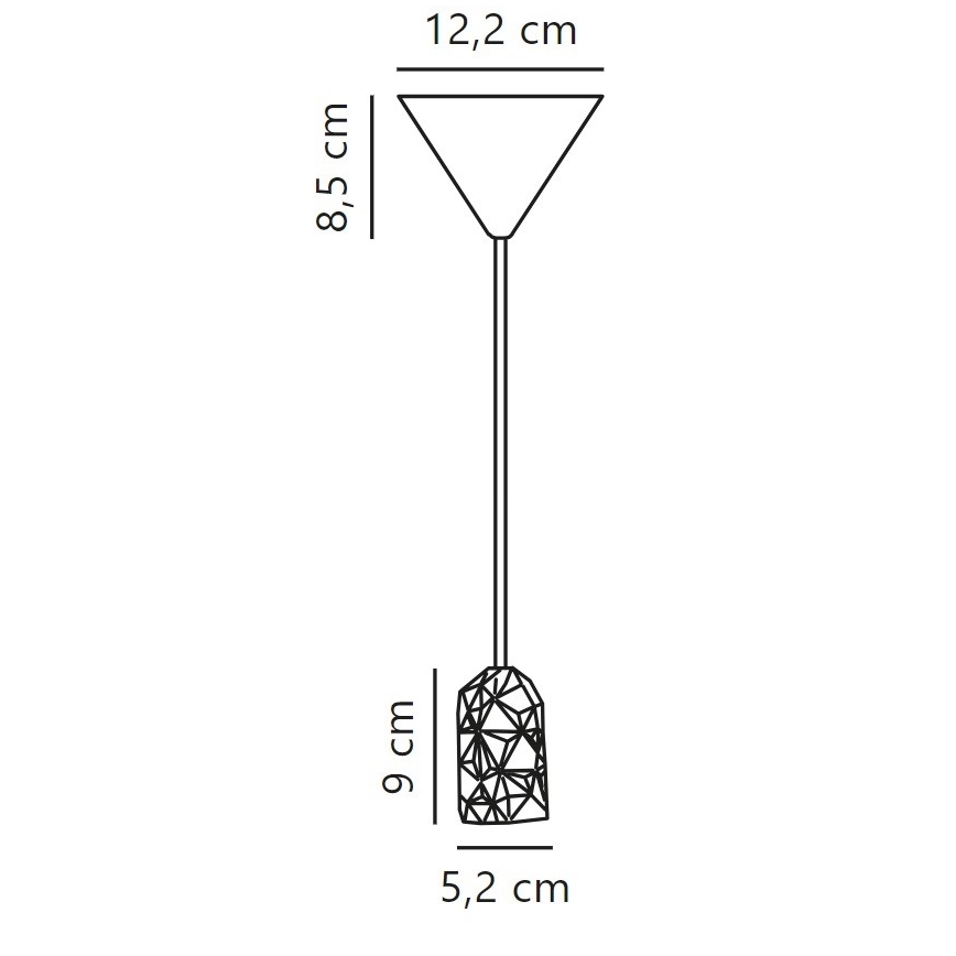 Nordlux - Cabo de carregamento HANG 1xE27/40W/230V cinzento/preto
