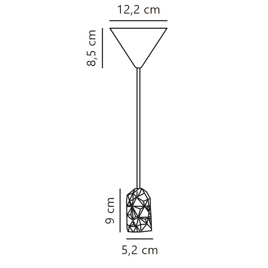 Nordlux - Cabo de carregamento HANG 1xE27/40W/230V cobre/preto
