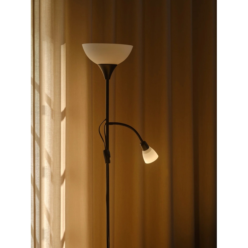 Nordlux - Candeeiro de chão LAURIA 1xE27/40W/230V + 1xE14/15W