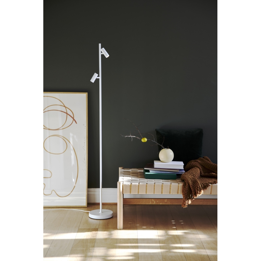 Nordlux - LED Regulação táctil candeeiro de chão OMARI 2xLED/3,2W/230V branco