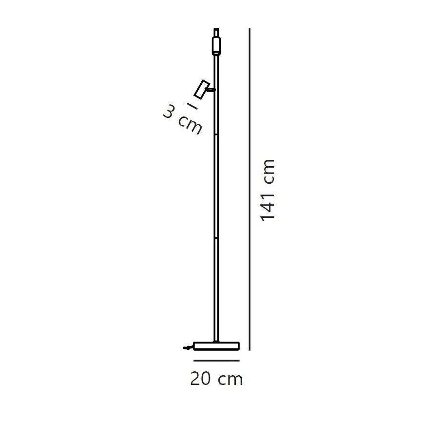 Nordlux - LED Regulação táctil candeeiro de chão OMARI 2xLED/3,2W/230V branco