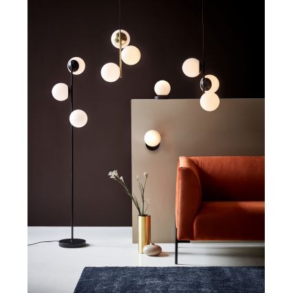 Nordlux - Candeeiro de chão LILLY 3xE14/25W/230V preto