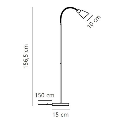 Nordlux - Candeeiro de chão MOLLI 1xE14/25W/230V