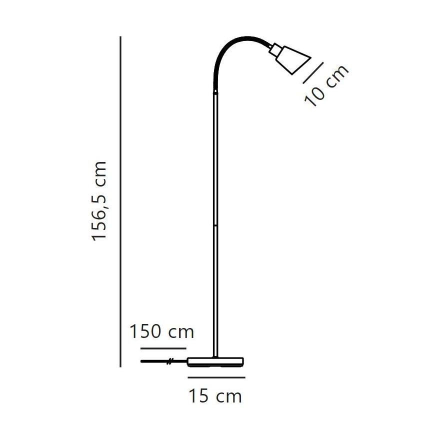 Nordlux - Candeeiro de chão MOLLI 1xE14/25W/230V