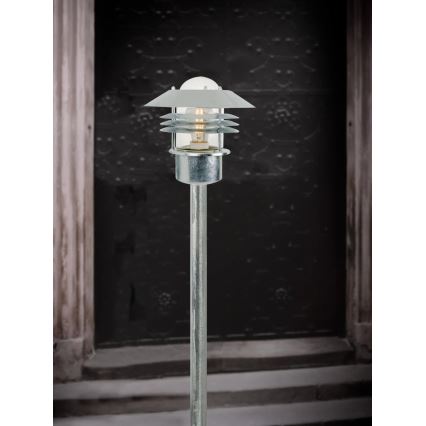 Nordlux - Candeeiro de exterior VEJERS 1xE27/60W/230V IP54 prateado