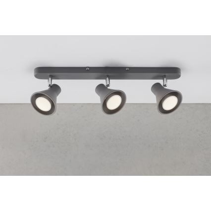 Nordlux - Candeeiro de focos EIK 3xGU10/35W/230V cinzento