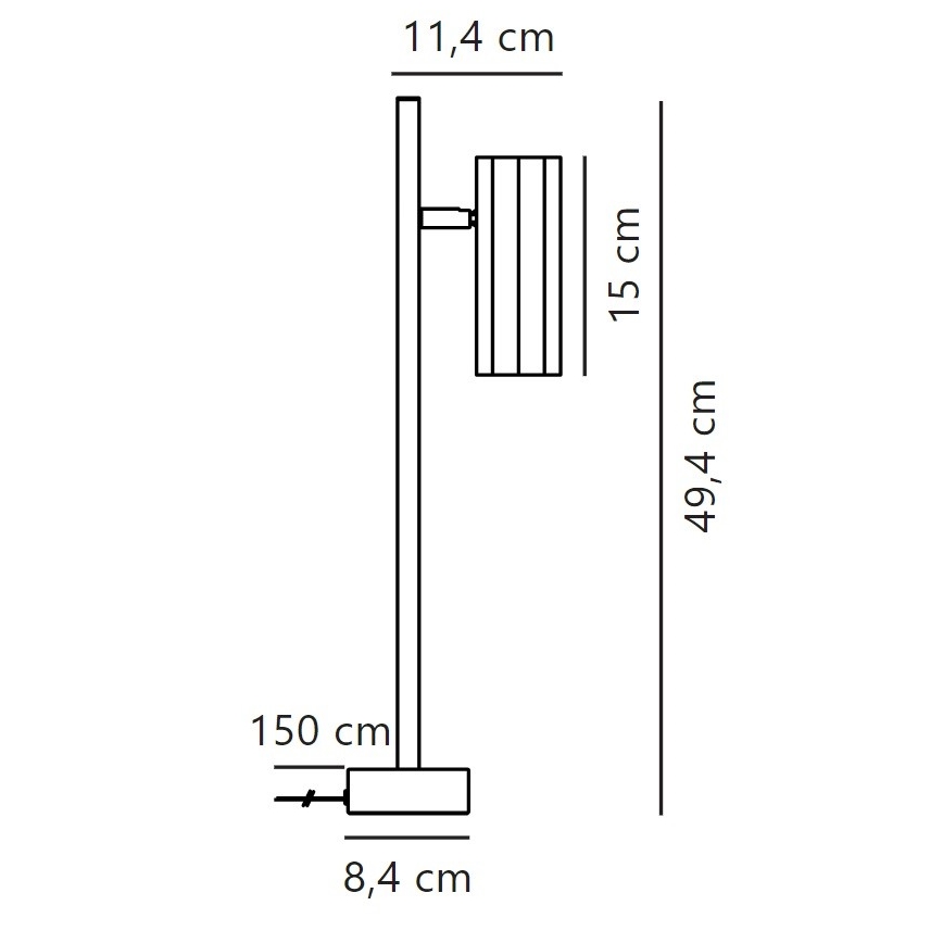 Nordlux - Candeeiro de mesa ALANIS 1xGU10/15W/230V preto