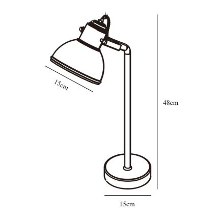 Nordlux - Candeeiro de mesa ASLAK 1xE27/15W/230V