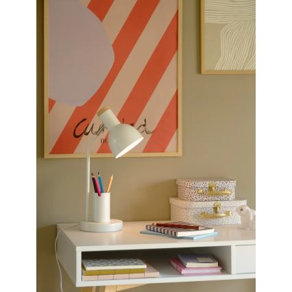 Nordlux - Candeeiro de mesa DEVONE 1xE27/15W/230V branco