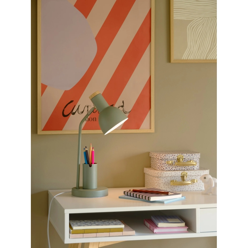 Nordlux - Candeeiro de mesa DEVONE 1xE27/15W/230V verde