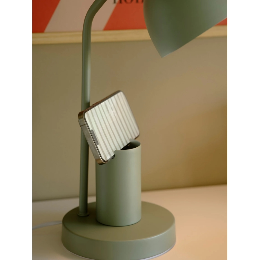 Nordlux - Candeeiro de mesa DEVONE 1xE27/15W/230V verde