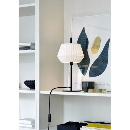 Nordlux - Candeeiro de mesa DICTE 1xE14/40W/230V branco/preto