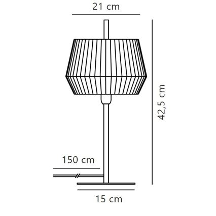 Nordlux - Candeeiro de mesa DICTE 1xE14/40W/230V branco/preto