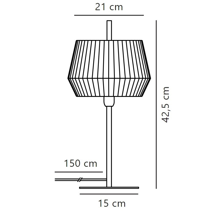 Nordlux - Candeeiro de mesa DICTE 1xE14/40W/230V branco/preto