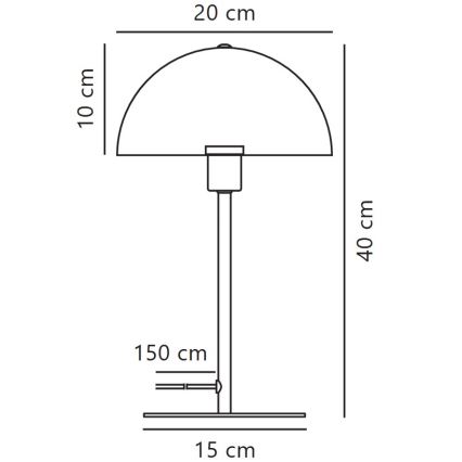Nordlux - Candeeiro de mesa ELLEN 1xE14/40W/230V branco