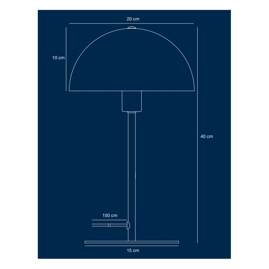 Nordlux - Candeeiro de mesa ELLEN 1xE14/40W/230V dourado/preto