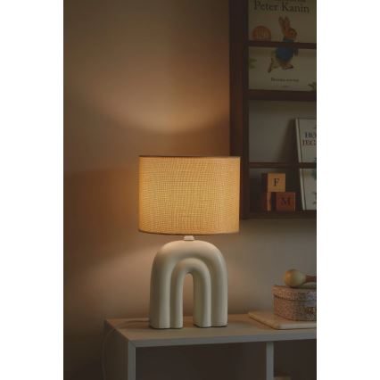 Nordlux - Candeeiro de mesa HAZE 1xE27/40W/230V bege
