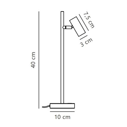 Nordlux - Candeeiro de mesa LED com regulação OMARI LED/3,2W/230V branco