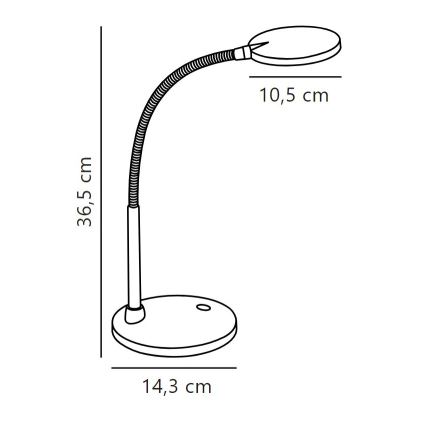 Nordlux - Candeeiro de mesa LED DOVE LED/4,5W/230V