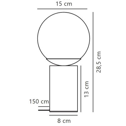 Nordlux - Candeeiro de mesa LILLY 1xE14/25W/230V mármore/castanho