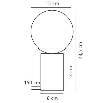 Nordlux - Candeeiro de mesa LILLY 1xE14/25W/230V mármore/cinzento